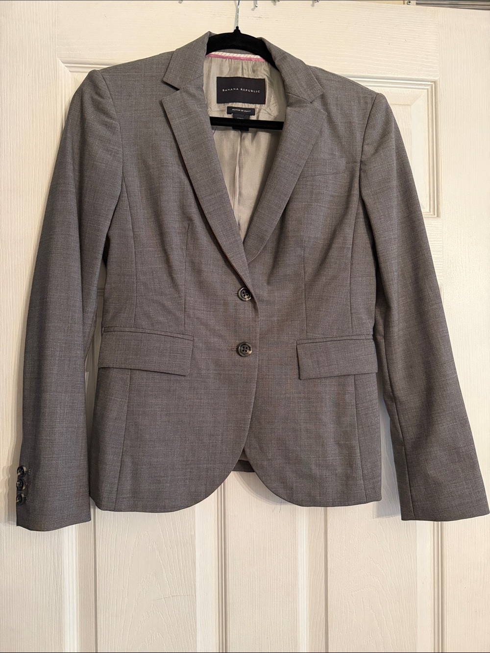 Banana Republic Light Gray Women's Tailored Blazer 2P